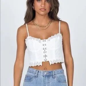 Princess Polly The Miley Corset Cami Top in White, Women’s US size 4